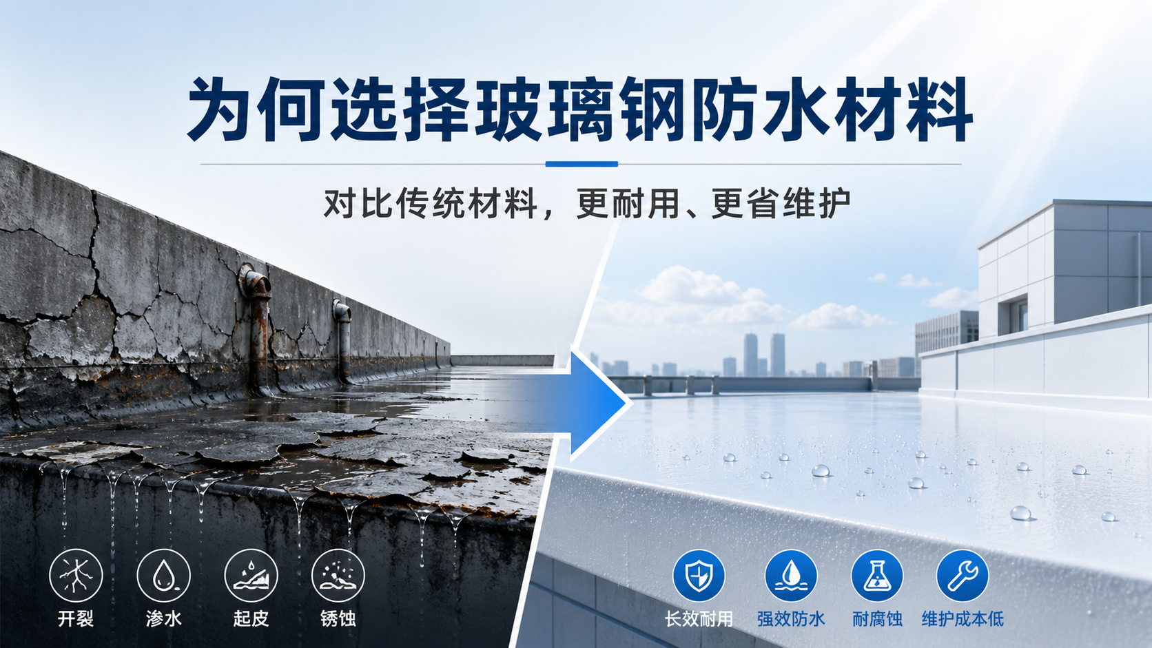 在广州，为何选择玻璃钢防水材料而非传统材料
